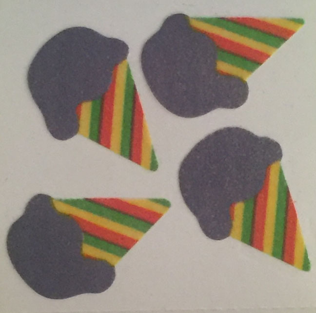 400 Ice Cream Stickers in roll of 100 modules (2"x2"), each sticker 1", RFZ6301