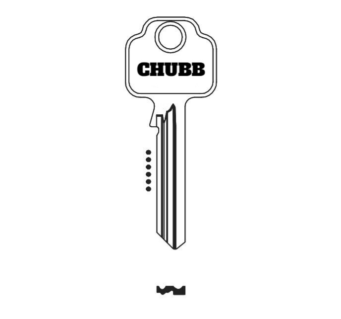 2X CHUBB Key Blank For Cutting Suitable For CB6, Silca CHU6, JMA CHU-1D