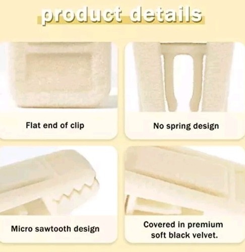 20 Pcs Velvet Hangers Clips Clothes Pins Clips Strong Velvet Clips Fit Clips For