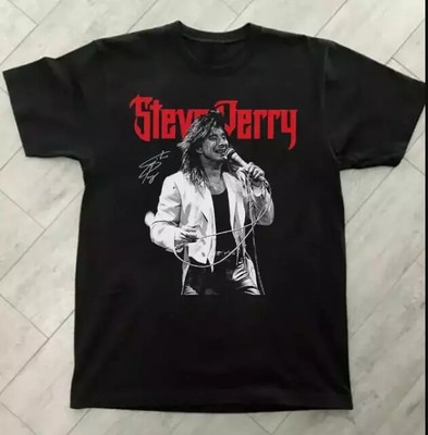 Steve Perry T- Shirt Black Short Sleeve Unisex All Size S-234XL Gift For Fan