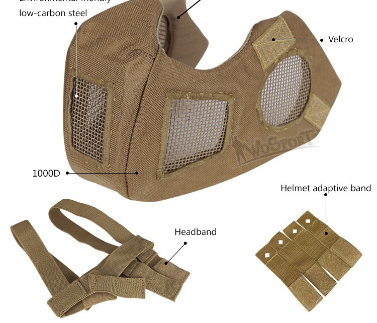 JAG - Full Half Face Mask Mesh Clear Lens Skull Halloween Special Scary Variety