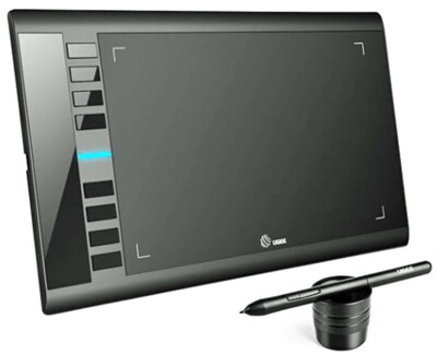 Graphics TABLET UGEE M708 Large 10x6'' Screen for Drawing Hot Keys & Accessories