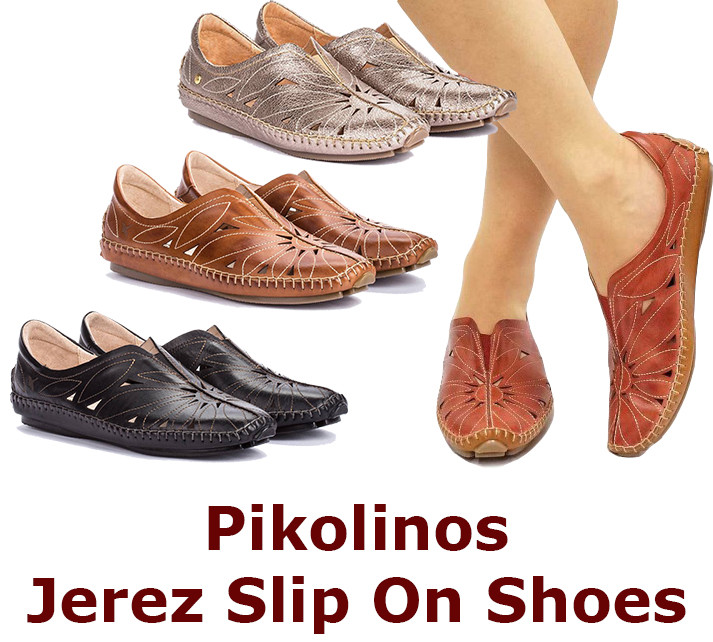 Women Pikolinos Jerez Shoes Slip On Leather Loafers Cushioned