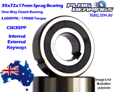 One-Way Sprag Clutch Bearings - Industrial Precision - Machined Keyways