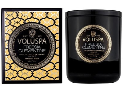 Voluspa Fressia Clementine Classic Hand poured Coco Wax Candle 9.5 oz MSRP $35