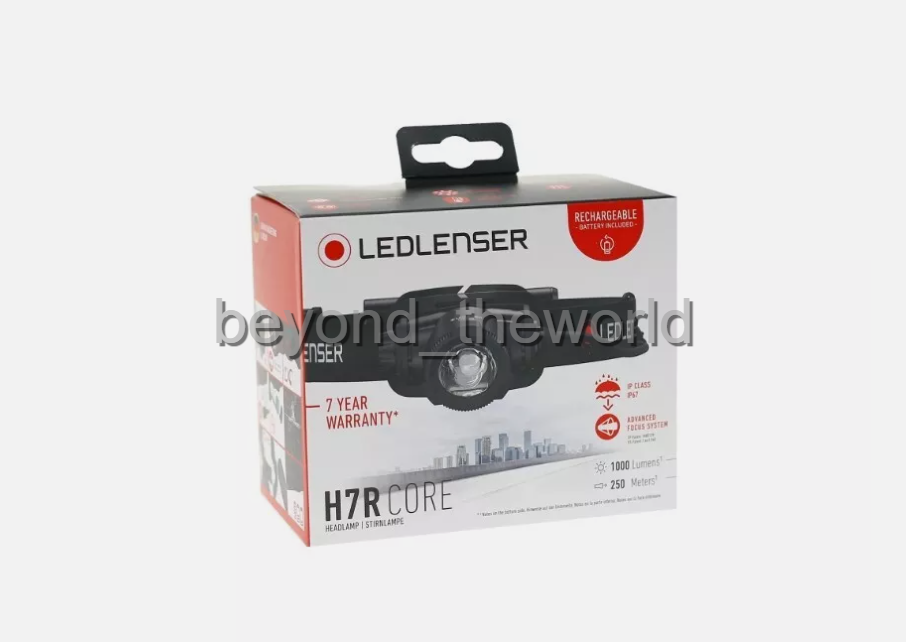 LEDLENSER 1000ルーメン　H7R CORE LedLenser H7R Core 1000 Lumens Rechargeable Headlamp