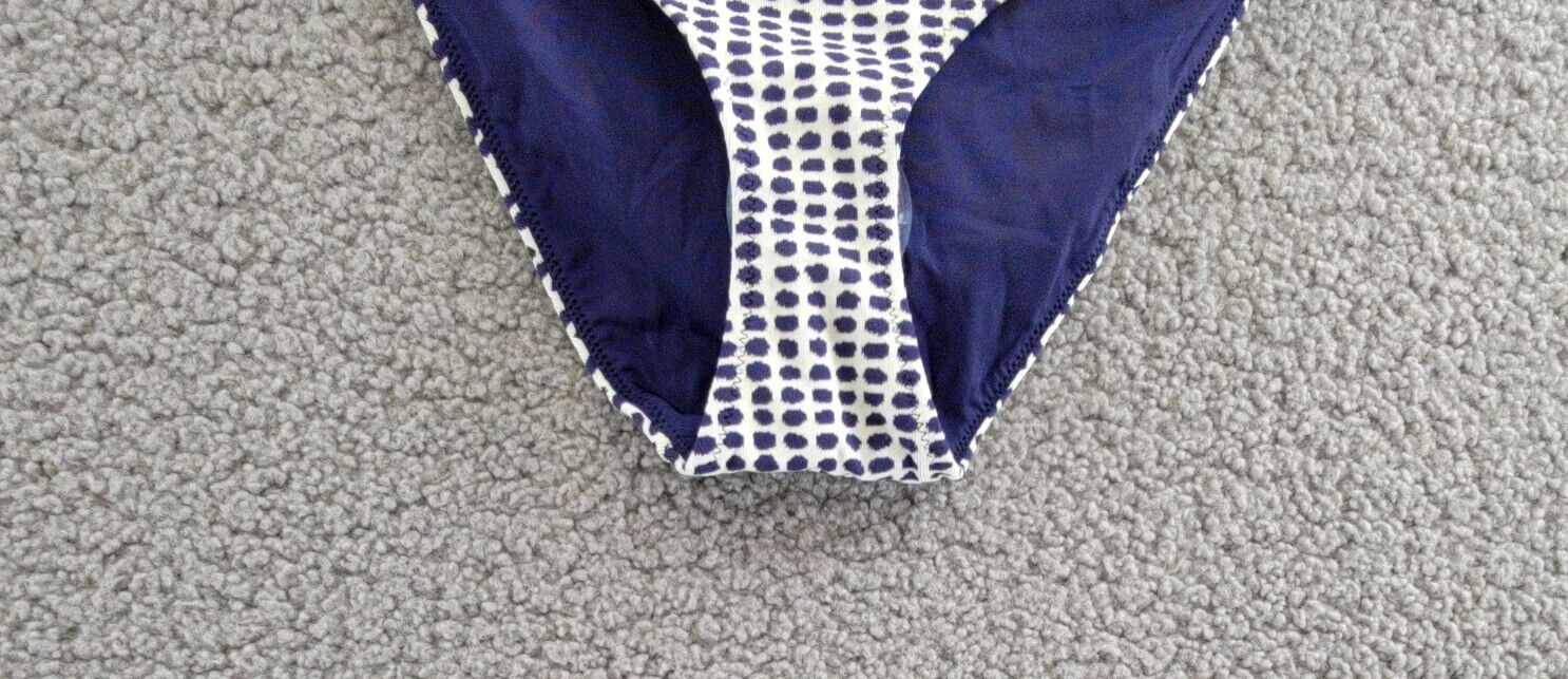 lemlem Lucy Side-Tie Bikini Bottoms Women's S Sisay Blue/White Low Rise Dotted - Picture 4 of 16