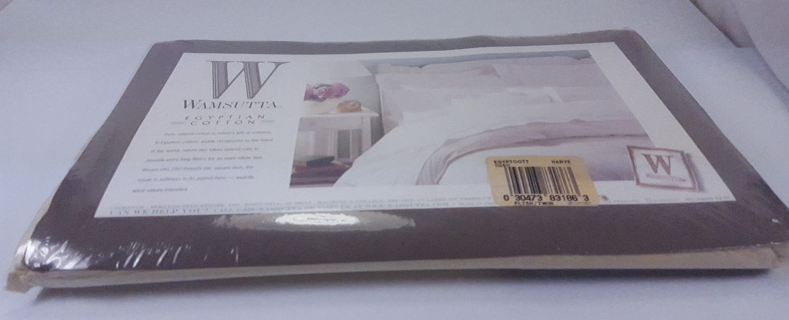 SEALED WAMSUTTA 100% EGYPTIAN COTTON 250 THREAD COUNT TWIN FLAT SHEET