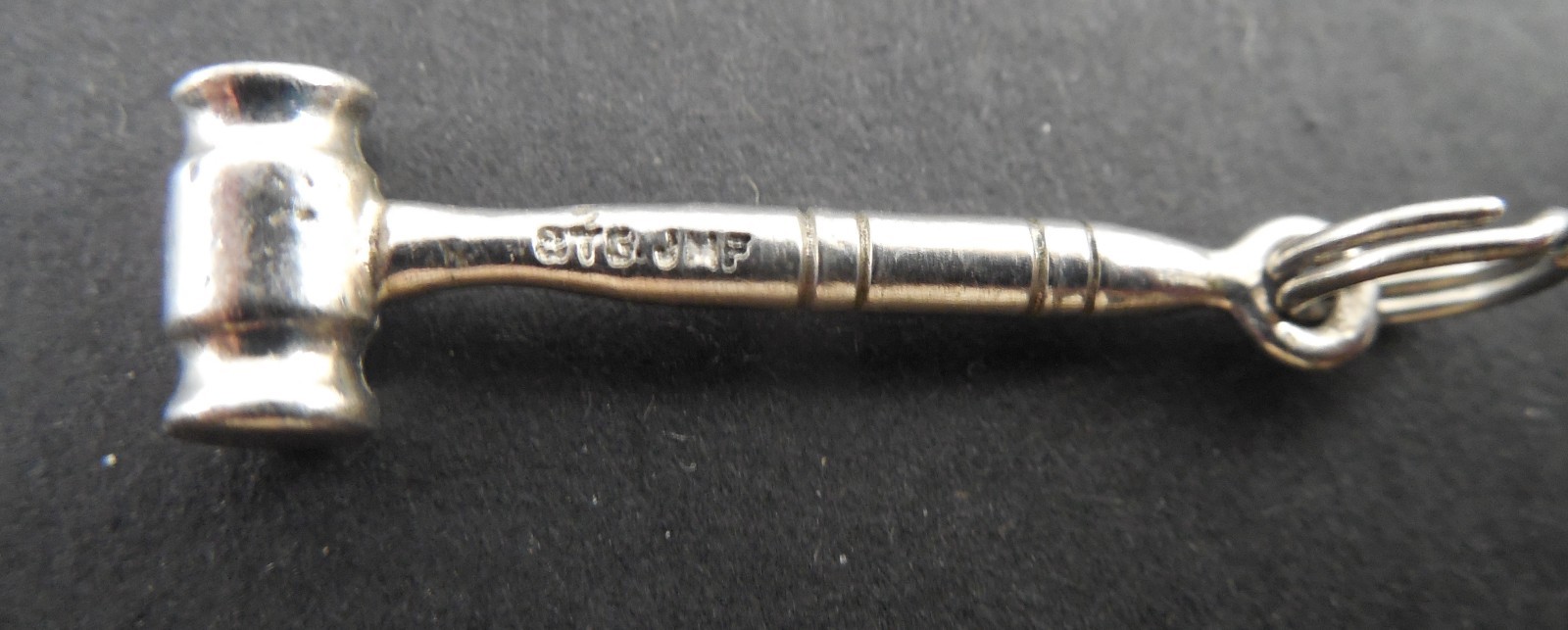 Vintage - Gavel - Auctioneer - Judge - 3D Sterling Silver Charm - #1444L