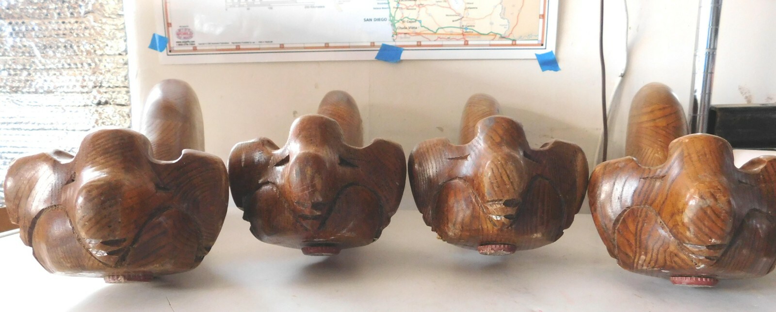 Oak Real Wood Feet Legs for Oak Table Carved Claw or Sheep faces?