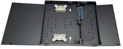 12 Fiber Dual Door Wall Mount w/ 6 LC/UPC Duplex Adapters, Patch Only Singlemode