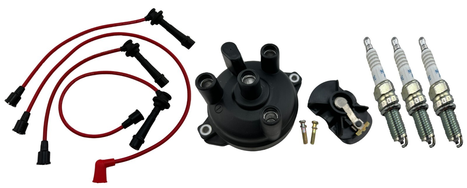 Spark Plugs + Ignition Wires + Cap Rotor FOR Suzuki Carry