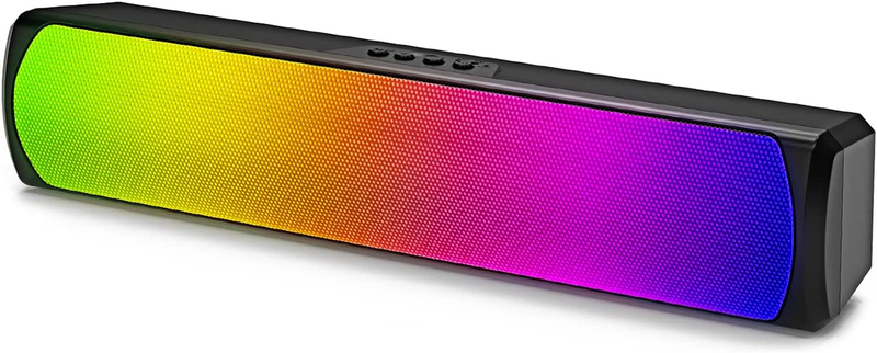 Soundbar Computer Speakers Bluetooth for Desktop PC RGB Gaming 3.5Mm AUX USB