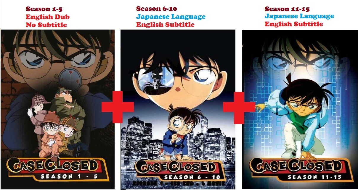 名探偵コナン シーズン1～5 DVDセット  英語 CASE CLOSED BG Buy Case Closed Detective Conan Season 1-5 DVD Box Set