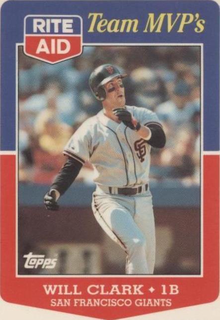 Topps Rite Aid Team Jugador Más Valioso 1988 - Will Clark #12