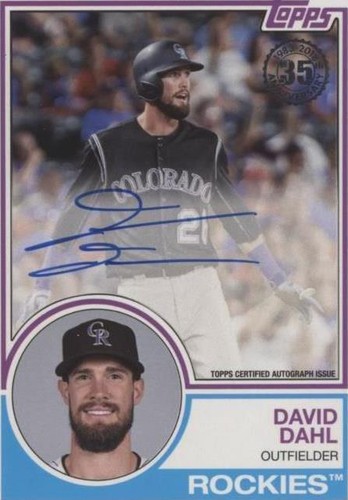2018 Topps - David Dahl #83A-DD
