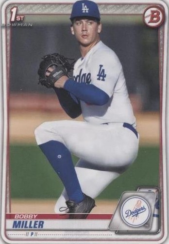 2020 Bowman Draft Sapphire Bobby Miller PSA 9 Las Angeles