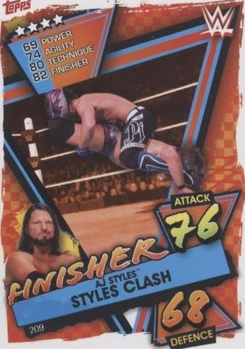 2021 Topps WWE Slam Attax - AJ Styles #209