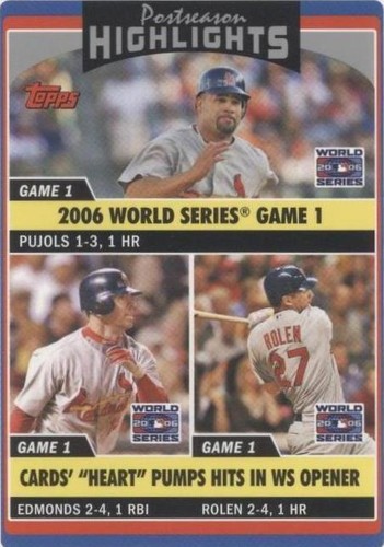 2006 Topps Updates & Highlights - Albert Pujols Jim Edmonds Scott Rolen #UH197