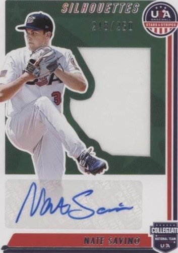 2022 Panini USA Baseball Stars & Stripes - Nate Savino #SIL-NS