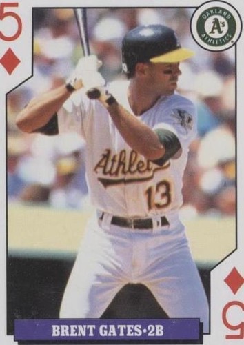 1993 Bicycle Baseball Rookies Playing Cards - Brent Gates #5D