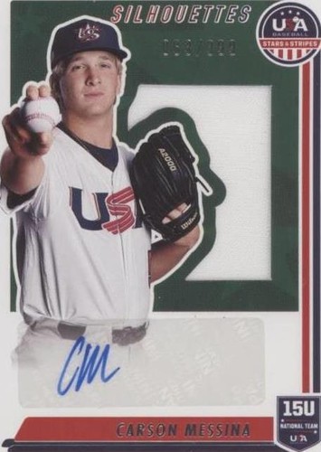 2022 Panini USA Baseball Stars & Stripes - Carson Messina #SIL-CA