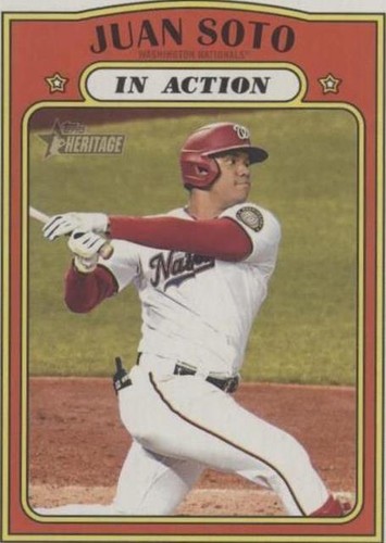 その他 2018 Topps Her Purple Ref Juan Soto PSA9 2018 Topps Heritage Purple Refractor Juan Soto Rookie PSA 9