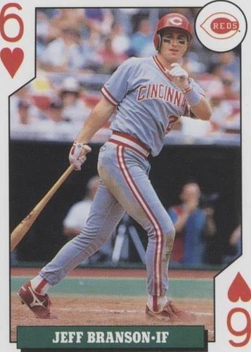 1992 Bicycle Baseball Rookies Playing Cards - Jeff Branson #6H