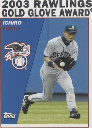 ICHIRO (Seattle Mariners) 2004 TOPPS 2003 AL RAWLINGS GOLD GLOVE