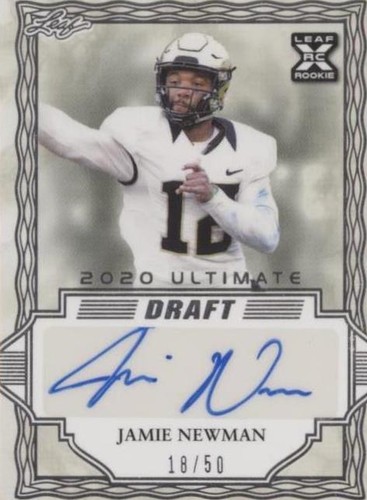 2021 Leaf Ultimate Draft Jamie Newman #BA-JN1