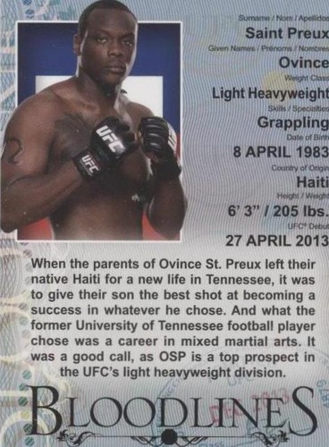 2013 Topps UFC Bloodlines - Ovince St. Preux #BL-OS