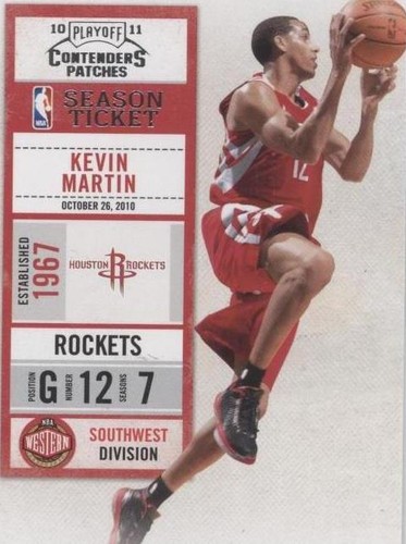 2010-11 Playoff Contenders Patches - Kevin Martin #39