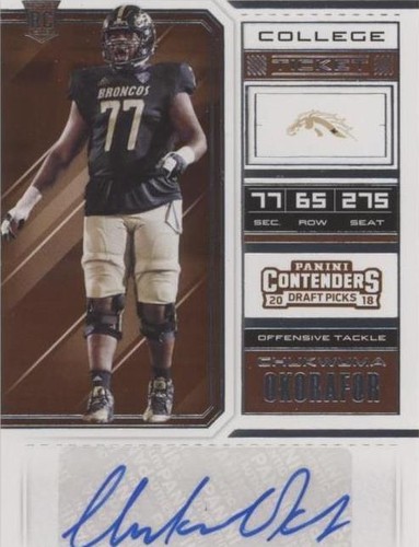 2018 Panini Contenders Draft Picks Chukwuma Okorafor #171