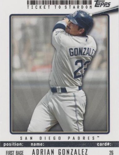 2009 Topps Ticket To Stardom - Adrian Gonzalez #26