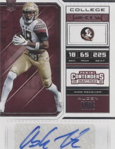 2018 Panini Contenders Draft Picks Auden Tate #268