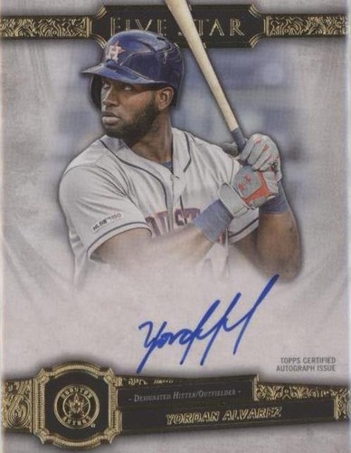 2022 Topps Five Star Yordan Alvarez Golden Graphs Auto Green /15 