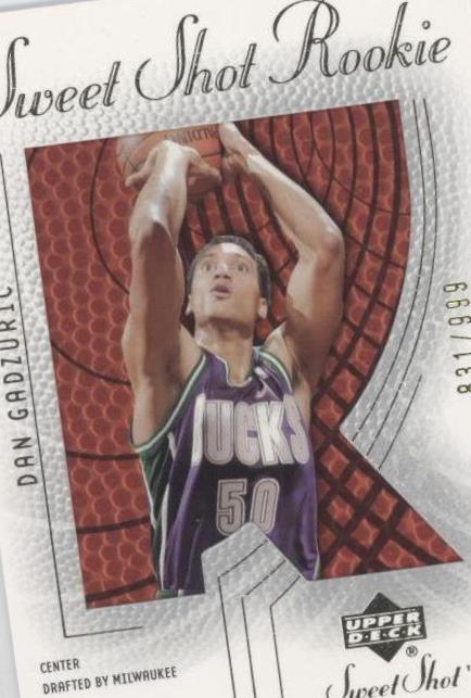 2002-03 Upper Deck Sweet Shot - Dan Gadzuric #101