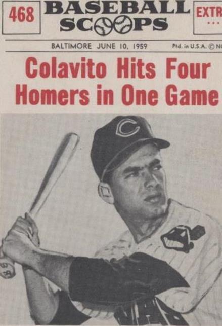 1961 Nu-Cards Baseball Scoops - Rocky Colavito #468