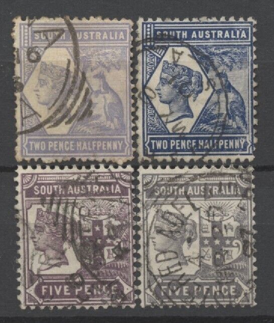 No: 117391 - SOUTH AUSTRALIA (OLD STATE) - LOT OF 4 OLD STAMPS - USED!!