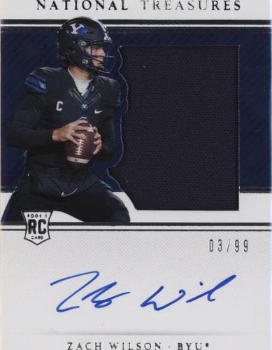 2021 Panini National Treasures Collegiate Zach Wilson #93