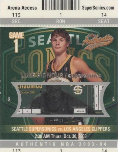 2003-04 Fleer Authentix - Luke Ridnour #113