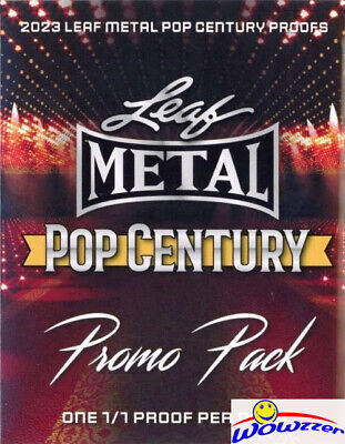 2023 Leaf METAL POP CENTURY Factory Sealed HOBBY PROMO Pack-1/1 Proof Card!