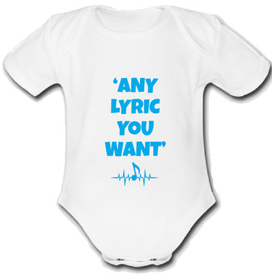 Lily @ Rose bodysuit Baby vest grow music gift custom LYRIC L BLUE