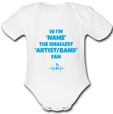TELLY @ GRAVE babygrow Baby vest grow music gift FAN GIFT CUSTOM NAME