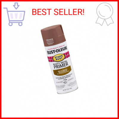 Rust-Oleum 7769830 Stops Rust Spray Paint, 12-Ounce, Flat Rusty Metal Primer