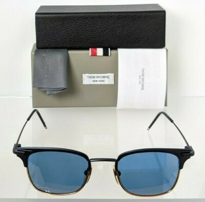 Pre-owned Dita Brand Authentic Thom Browne Sunglasses Tbs 102-c-t Navy Gold Tb102 Frame