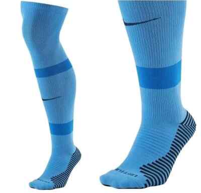 Nike Matchfit Cushion Soccer Football Socks OTC, Sky Blue, Mens Size 8-12