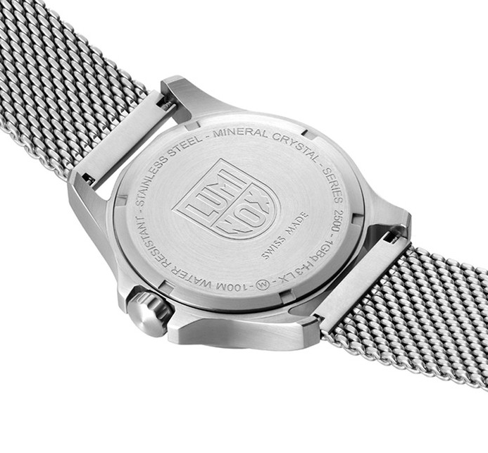 Pre-owned Luminox Patagonia Black Dial Date Display Mesh Bracelet Men's Watch X2.2501.m