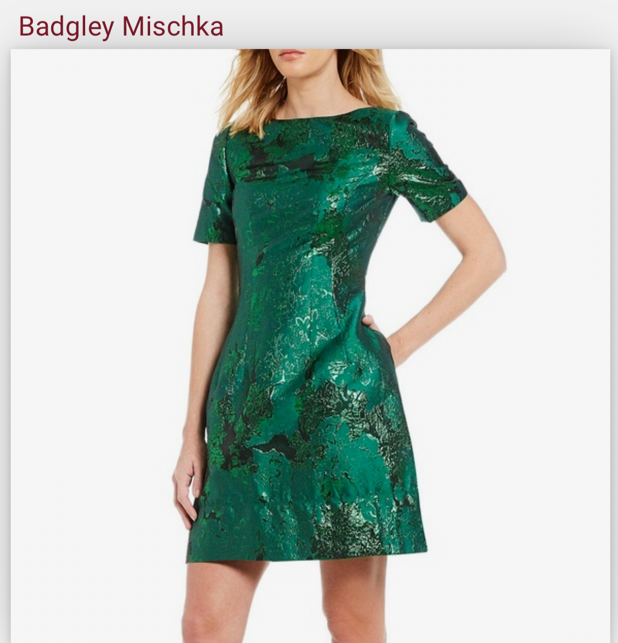 

Жаккардовое платье BELLE by BADGLEY MISHKA Jade Изумрудно-зеленое с овальной спинкой  XS, Зеленый