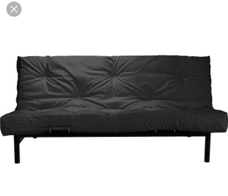 Black double mattress metal frame sofa bed futon in Aberdeen Gumtree